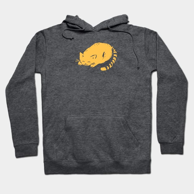 Ginger Cat Sleeping Hoodie by FoxShiver